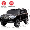 12V 2-Seater Kids Ride On Truck, Electric Car w/Remote, 3 Speeds, LED Lights, Music, Horn & Suspension, Toy Vehicle - 4 of 4