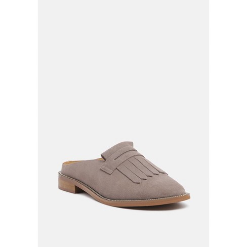 Rag Co Womens Lena Suede Walking Loafer Mules 6 Target
