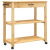 vidaXL Kitchen Trolley MONZA 33.1 in.x15.7 in.x35.4 in. Solid Wood Pine - 2 of 4