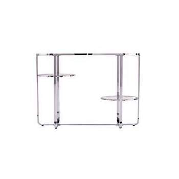 Malissa Mirrored Console Table with Storage Silver - Aiden Lane