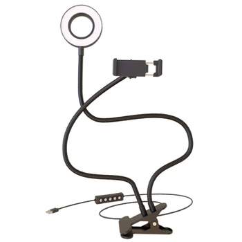 Bower® 24-In. Flexible White and RGB Ring Light with Smartphone Holder.