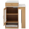 YOOCOZZ 59.5" Kitchen Island with Extendable Dining Table, Double-sided Storage, 2 Drawers + Open Shelves, Power Outlet - 2 of 4