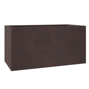 LeisureMod Rectangular Planter in Fiberstone with Drainage Holes for Indoor and Outdoor Home Bloom Collection - 1 of 4