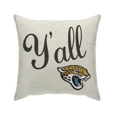 NFL Jacksonville Jaguars Y'all Decorative Throw Pillow