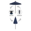Above Octagon Height 2 Series Classic Smart Outdoor Patio Market Umbrella with Remote Control - 2 of 4