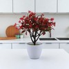 Unique Bargains Artificial Plants Coin Chrysanthemum with Round Pot Plastic 3.15"x3.15"x9.45" 1 Pc - 2 of 4