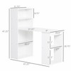 GDFStudio Paskal 47" Home Office Desk with  6-Tier Storage Shelves - 3 of 4
