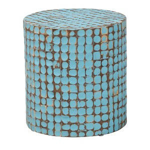 bali & pari Juliette Coconut Shell and Acacia Wood End Table - 1 of 4