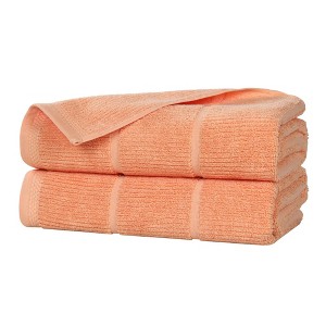 Smart Twist Viscose Cotton Blend Medium Weight Solid Ribbed Towel Set by Blue Nile Mills - 1 of 4