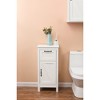 LuxenHome White MDF Wood 1-Door Bathroom Storage Cabinet - image 2 of 4