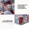 ARTPLAN Outdoor Cushions for Settee,Wicker Loveseat Cushions with Tie,Tufted Patio Cushions 2 U-Shaped Set of 5 Piece,L44xW19，Floral - 4 of 4