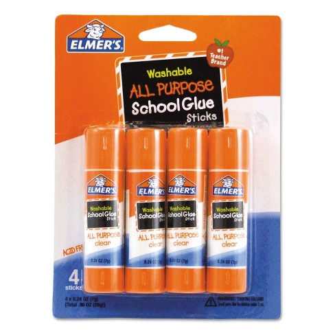 Elmer's Washable All-Purpose .77oz Clear School Glue Sticks (E599) - 30/Box