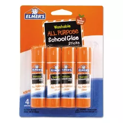 Elmer's Washable All Purpose School Glue Sticks 4/Pack E542
