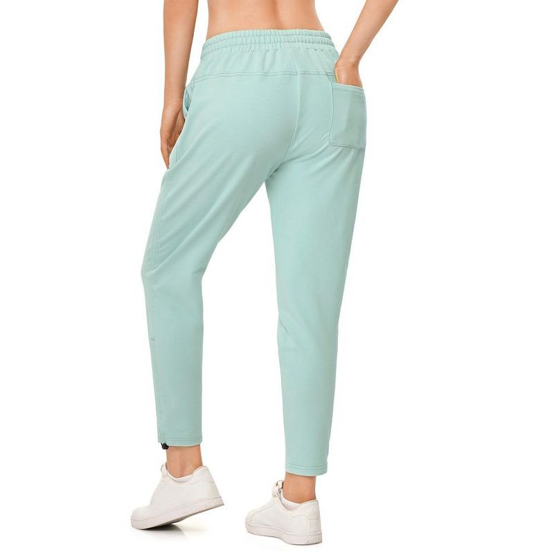 Womens Sweatpants with Zipper Pockets Ankle Side Ruched Jogger Solid Drawstring Sport Pants Athletic Pants, 2 of 7
