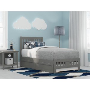 AFI Furnishings Tahoe Platform Bed T with Footboard & T Trundle AG - 1 of 4