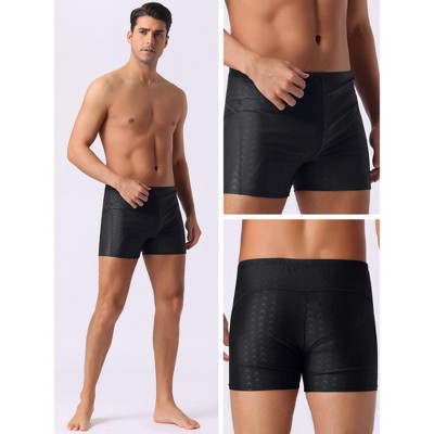 INSPIRE CHIC Men's Casual Summer Solid Color Elastic Waist Swimming Training Swim Trunks Black 36 — фото 5