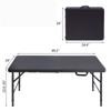 VisioGear Small Outdoor Folding Table with Handle, Portable Outdoor Folding Table for Travel, Camping, Black, 25.2"*16.93"*21.65" - 3 of 4