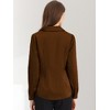 Allegra K Women's Elegant Collar V Neck Long Sleeve Work Office Satin Button Down Shirt - 4 of 4