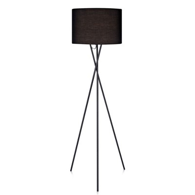 navy blue tripod floor lamp