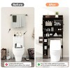 Vipbear Toilet Storage Cabinet with Barn Doors, Bathroom Organizer Shelf, Tall Bathroom Storage Cabinet with Toilet Paper Holder - 4 of 4