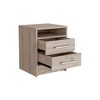NicBex 2 Drawers Nightstand,Bedside Table with Metal Handle and 1 Open Shelf,Modern Side Table for Bedroom - 4 of 4