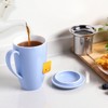 Tea Cup with Infuser and Lid, 16 Oz Ceramic Tea Mug, Microwave and Dishwasher Safe Tea Infuser Cup, Porcelain Steeping Tea Cup Suitable - 2 of 4