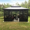PURPLE LEAF Permanent Hardtop Gazebo Aluminum Frame Gazebo with Galvanized Steel Double Roof, Solarium Backyard Sun Room with Detachable Windows - 2 of 4