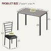 5 Piece Kitchen Dining Room Table Chair Set for Small Space, Indoor Modern Dinette Set for 4, Square Dinner Table Set for Dinette, Breakfast - 2 of 4