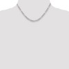 Black Bow Jewelry 3.75mm Sterling Silver Solid Figaro Anchor Chain Necklace - 2 of 4