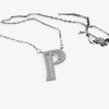 Anna-Kaci Silver Tone Initial Letter Pendant Necklace with Crystal Rhinestone Accents - 2 of 4