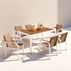 Mshliw 7-Piece Patio Dining Set with Acacia Wood Table and 6 Ergonomic PE Rattan Chairs – All-Weather, UV-Resistant, Easy Assembly for Outdoor Dining - 3 of 4