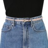 Allegra K Women's Skinny Embossed Faux Leather Alloy Pin Buckle Jeans Dresses Pants Belt - 4 of 4