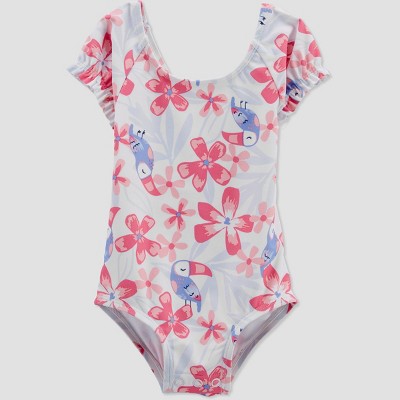 Image of Carter's Just One You® Baby Girls' Floral One Piece Swimsuit - Pink/White 3M