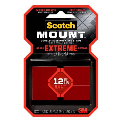 Scotch 1" x 3" Extremely Strong Mounting Strips