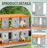 Metal Chicken Nesting Boxes, Two-Tier Chicken Egg Laying Box with 6 Compartments Large Vented Holes Chicken Coop - 4 of 4