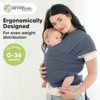 KeaBabies Original Baby Wraps Carrier, Baby Sling Carrier, Stretchy Infant Carrier for Newborn, Toddler - 2 of 4