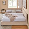 Sapphtopaz Daybed Bed Frame with Tufted Upholstered Sofa Bed with Armrests and Wood Slats Support Beds for Apartment, Bedroom - 4 of 4