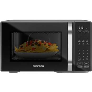 Chefman MicroCrisp 1.1 cu ft 1000W Microwave Oven with Crisp Function - Black