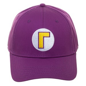 Mens Super Mario Brothers Hat Waluigi Mario purple cosplay hat - 1 of 4