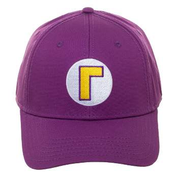 Mens Super Mario Brothers Hat Waluigi Mario purple cosplay hat