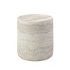 Gulches 16 Inch Round Faux Mars Marble Pattern Fiberglass Coffee Table No Assembly Easy Clean for Living Room - 4 of 4