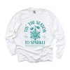 Simply Sage Market Women's Season To Sparkle Long Sleeve Garment Dyed Tee - 2 of 3