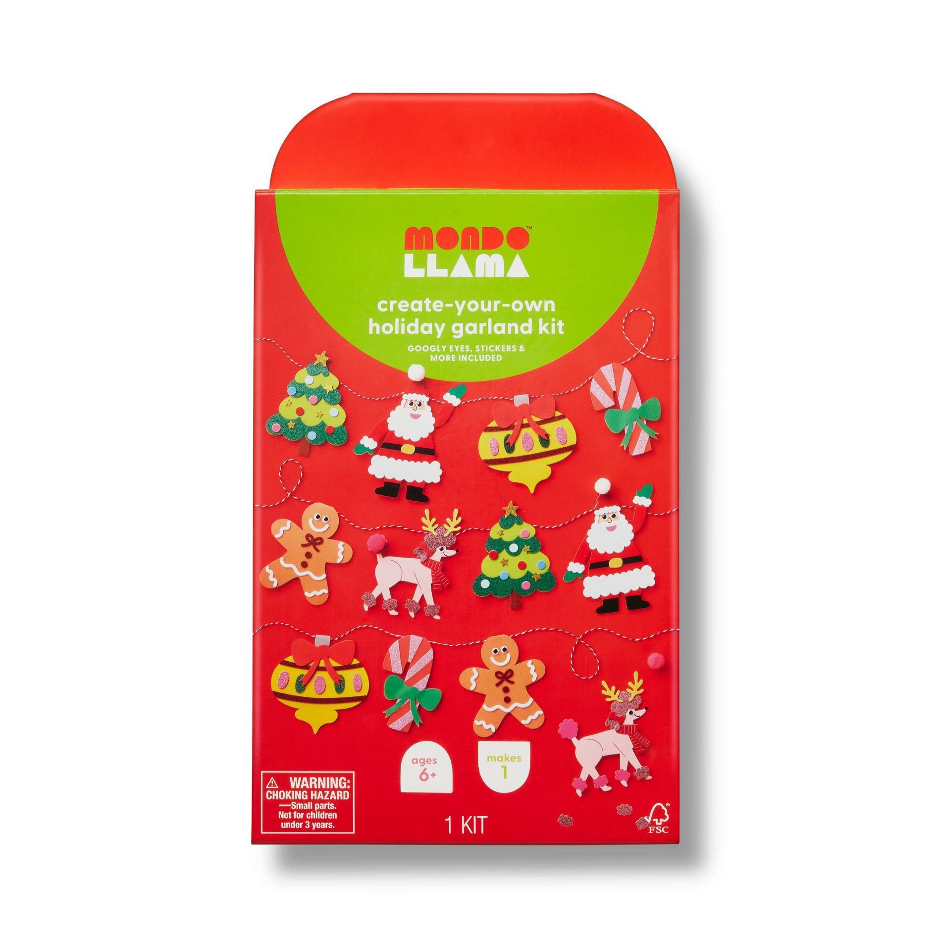 Christmas Craft Holiday Icons Garland Activity Kit - Mondo Llama™