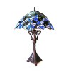 Chloe Lighting Natalie Tiffany-style 2 Light Iris Table Lamp 19" Shade - 2 of 2