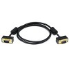 Monoprice Ultra Slim SVGA Super VGA Male to Male Monitor Cable - 3 Feet With Ferrites | 30/32AWG, Gold Plated Connector - 2 of 4