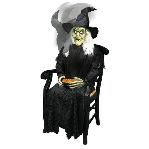 Tekky Toys Animated Sitting Witch Prop Halloween Decoration - 42 In ...