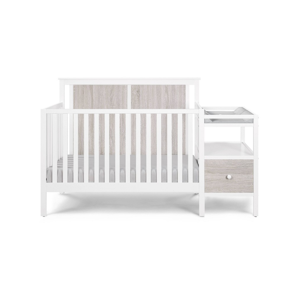Photos - Kids Furniture Suite Bebe Connelly 4-in-1 Convertible Crib and Changer Combo - White/Rock