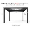 PURPLE LEAF Louvered Pergola Outdoor Aluminum Pergola with Adjustable Roof for Deck Backyard Garden Grey Hardtop Gazebo - 3 of 4