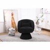 Swivel Accent Chair Armchair, Round Barrel Chair in Fabric for Living Room Bedroom(Black) - 4 of 4