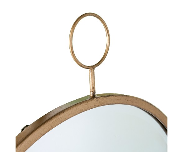 Aiden Lane 27.5"x22.75" Loris Decorative  Wall Mirror Bronze